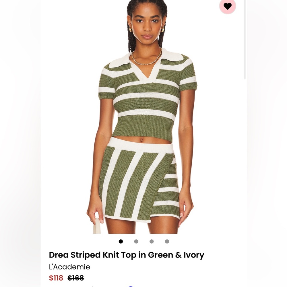L’academie Drea Striped Knit Set View 2